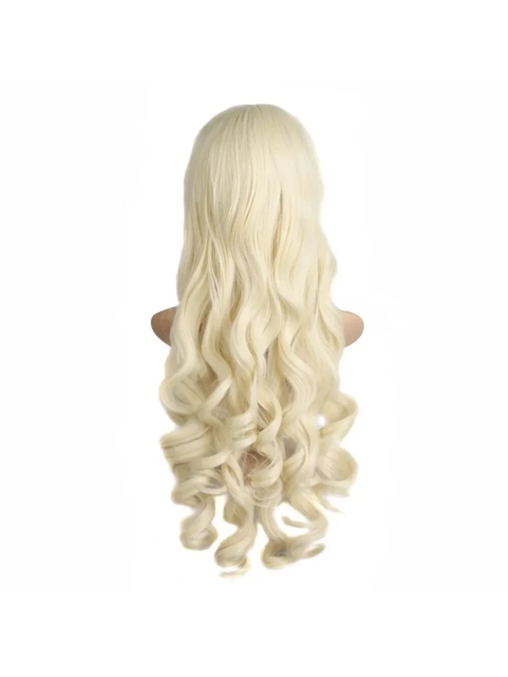 Women's Light Blonde 28 Inch Lolita Long Curly 2 Ponytails Clip On Cosplay Wigs